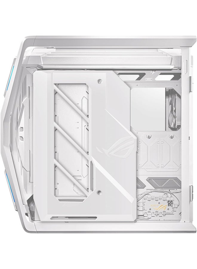 ASUS ROG Hyperion GR701 E-ATX PC Case, Tempered Glass Side Panels, Up to 420mm Dual Radiator, 4*140mm Fans, Metal GPU Holder, Compnent Storage, ARGB Fan Hub, 60W Fast Charging, 90DC00F3-B39000 White - Image 2