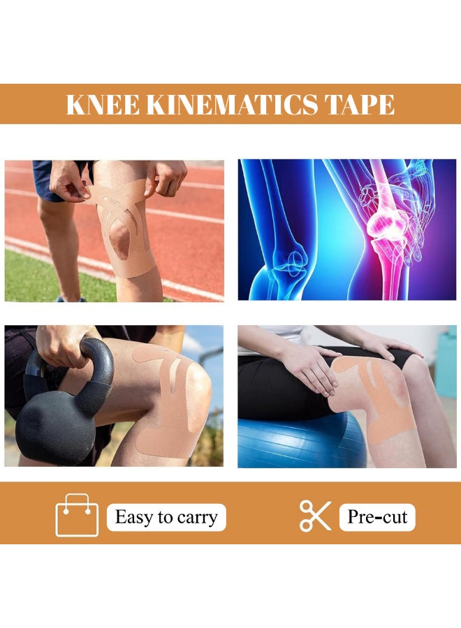 McDou 10 Pcs Kinesiology Knee Tape, Waterproof & Breathable Latex-Free Athletic Tape, Support Stability for Knee Pain Relief, Ideal for Running Gym Fitness Sports（Blue） - Image 3