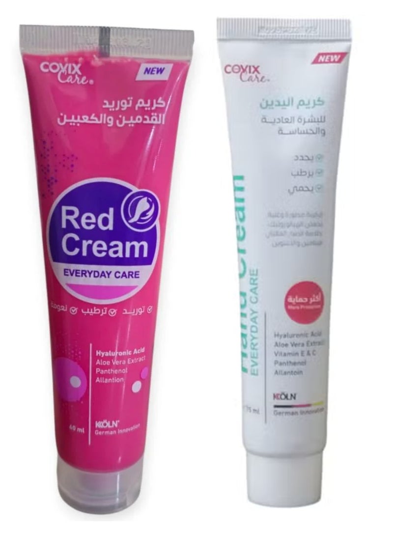 covix care Red Cream for Bright Rosy Foot and Heel & Cofix Care Bright Hand Cream 75ml
