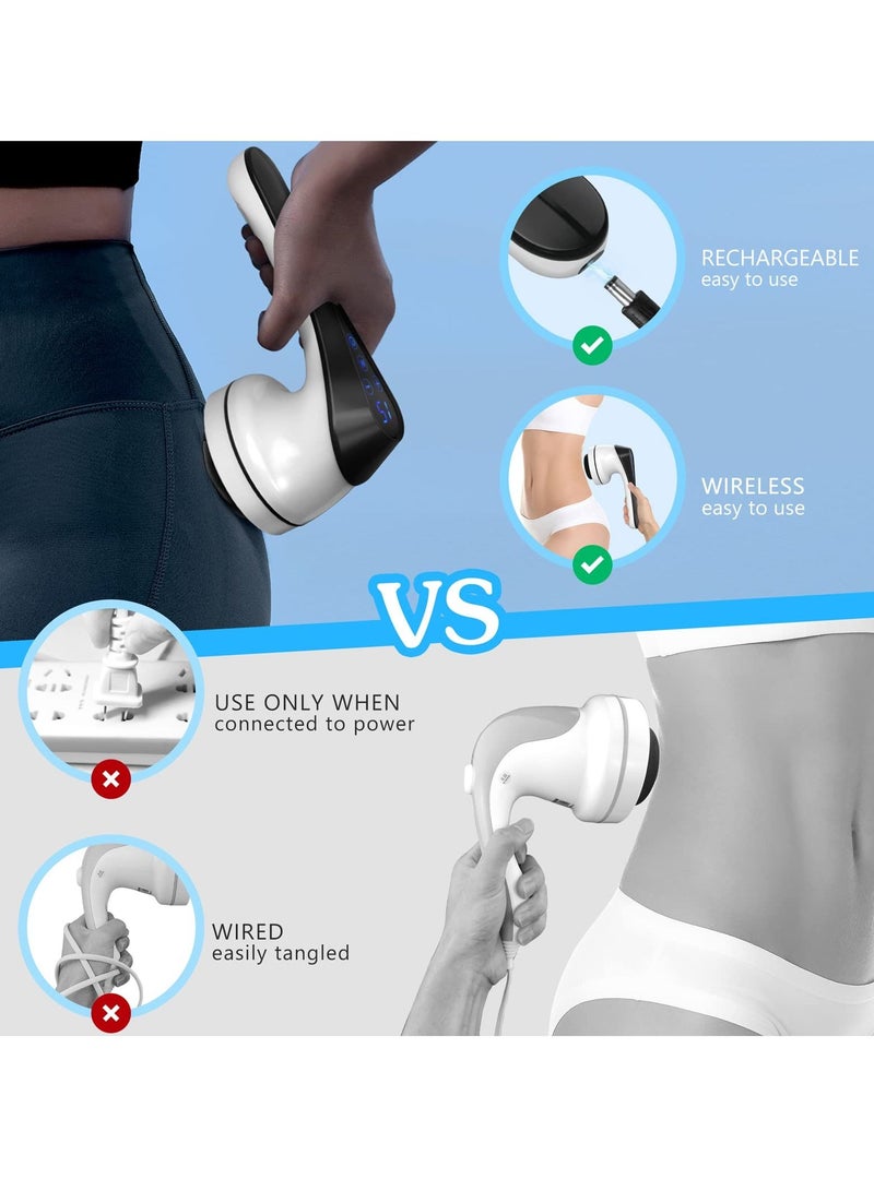 Excefore Body Sculpting Machine, Wireless Handheld Electric Cellulite Massager, Massagers Deep Tissue with Touch Screen, Lymphatic Drainage Machine with 9 Massage Attachment - Image 2