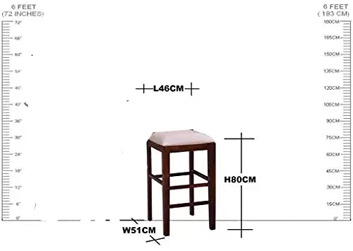 Vm decor Sheesham Wood Bar Chair Wooden RestaurantBarKitchenCafCounter Backless Seat Stool Bar and Kitchen Stool - Image 2
