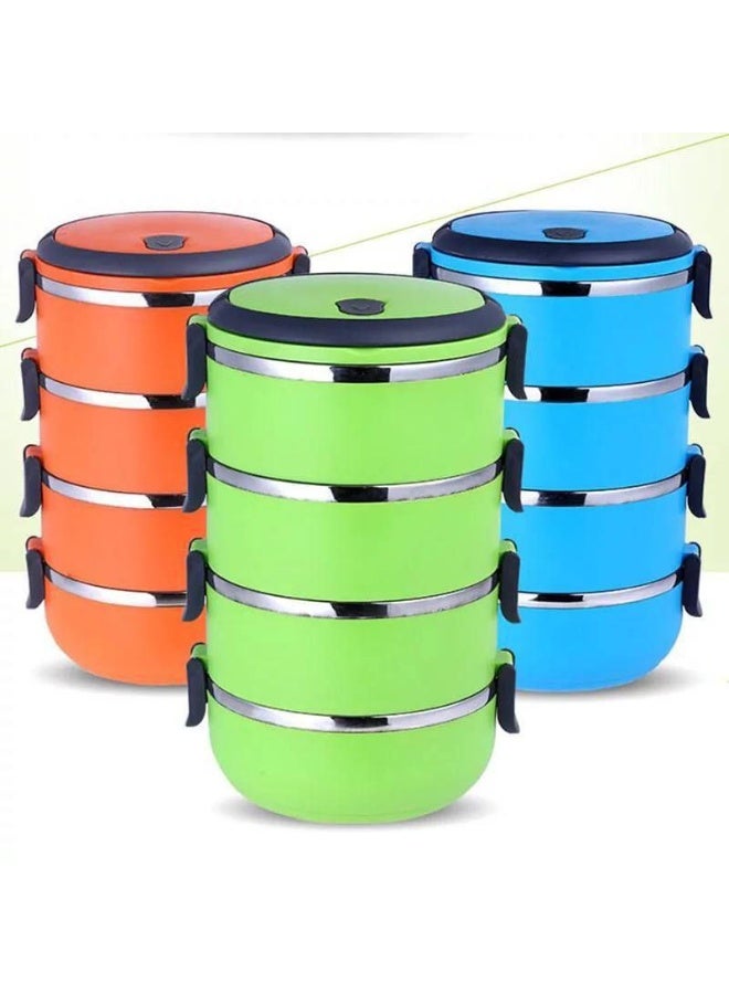 4-Tier Food Storage Column Plastic exterior and stainless steel interior - Image 1