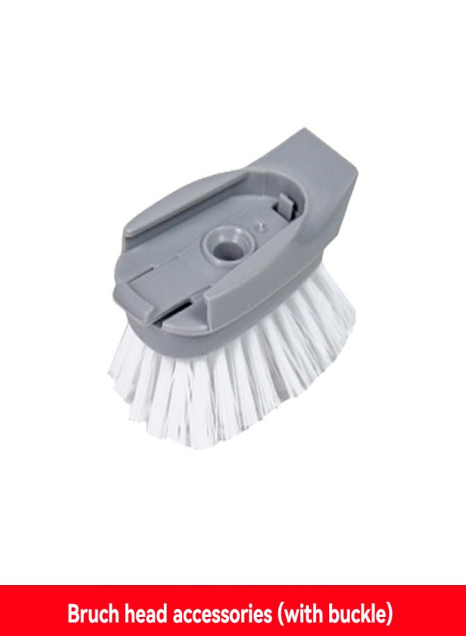 Soap Dispensing Dish Brush and Sponge Household Cleaning Brushes Multifunctional Dishwashing Sponges for Pot Pan Dishes Sink Stovetop Wall Kitchen Supplies (1 Handle + 2 Brush Heads + 2 Sponge Heads) - Image 3