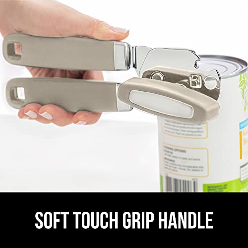 GORILLA GRIP Heavy Duty Stainless Steel Smooth Edge Manual Can Opener and Bottle Openers, Soft Comfortable Handle, Oversized Handheld Turn Knob, US Designed Multifunctional Kitchen Tool, Almond - Image 5