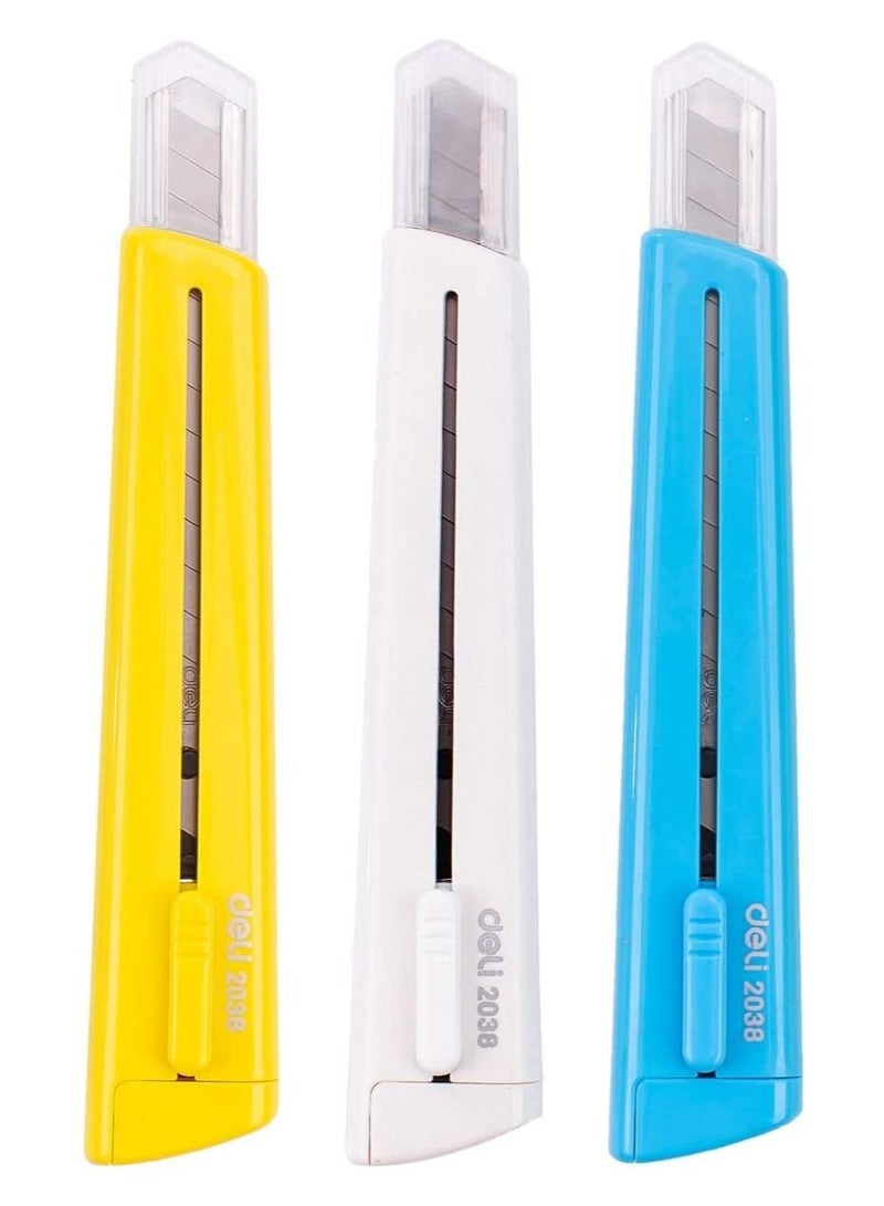 Deli 4-Piece Utility Cutter Knife Multicolour - Image 4