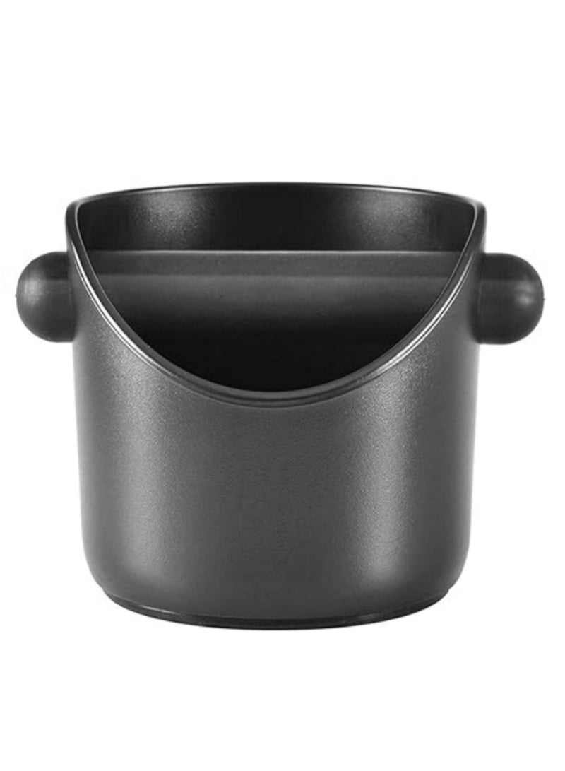 1PCS Espresso Knock Box Drip Tray Storage Design, Sturdy ABS Coffee Grounds Disposal Box with Non-Slip Base, Dishwasher Safe for Home, Office, Cafes, and Bars (Black) - Image 1