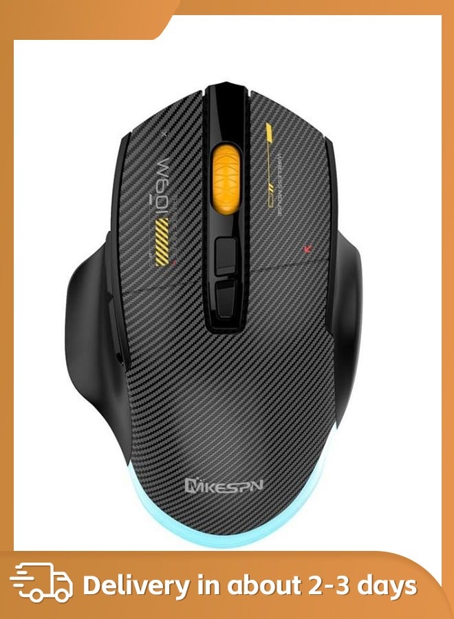 Professional Wireless Gaming Mouse, 12800 DPI Adjustable, Tri-Mode (BT5.0/2.4GHz/USB-C), RGB Backlit, Ergonomic Design with Programmable Buttons for Work and Gaming - Image 1