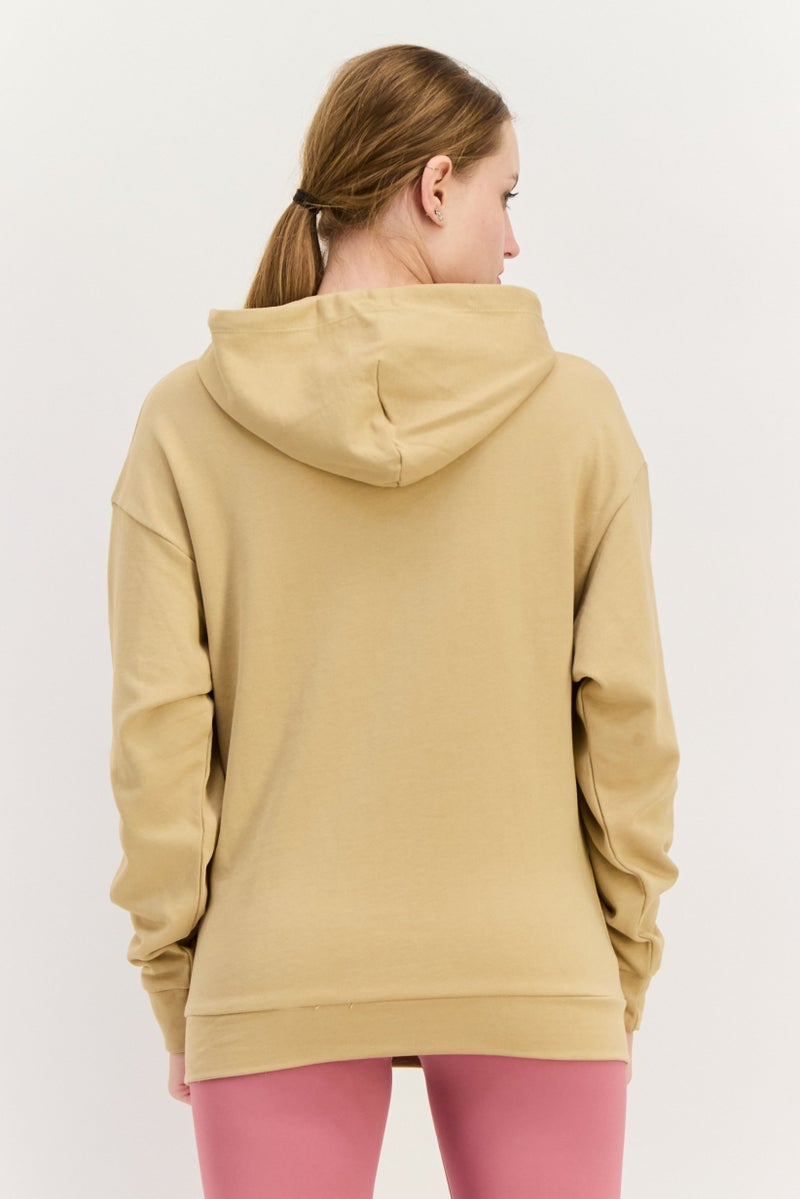 PUMA Women Sportswear Fit Long Sleeves Outdoor Hoodie, Dark Beige  - Image 3