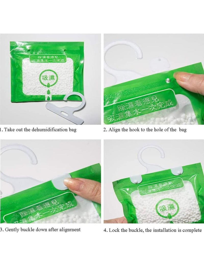 HomarKet 15 Pack Drying Agent Moisture Absorber Bags Hanging Closet Dehumidifier Bags Anti Mold Desiccant Bags Humidity Packs Wardrobe Dehumidifier for Closet Safe Cars Wardrobes and Basement  - Image 4