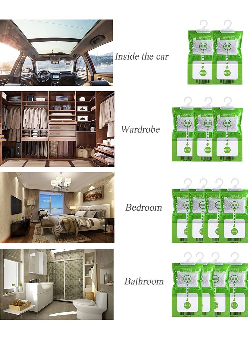 HomarKet 15 Pack Drying Agent Moisture Absorber Bags Hanging Closet Dehumidifier Bags Anti Mold Desiccant Bags Humidity Packs Wardrobe Dehumidifier for Closet Safe Cars Wardrobes and Basement  - Image 2