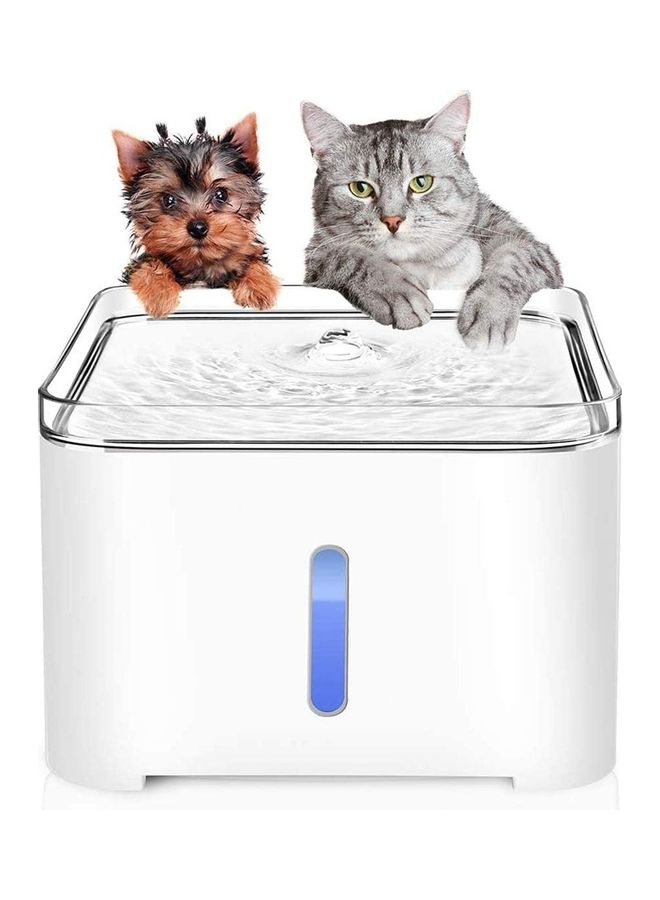 NIBEMINENT Pet Automatic Water Drinking Fountain White - Image 1