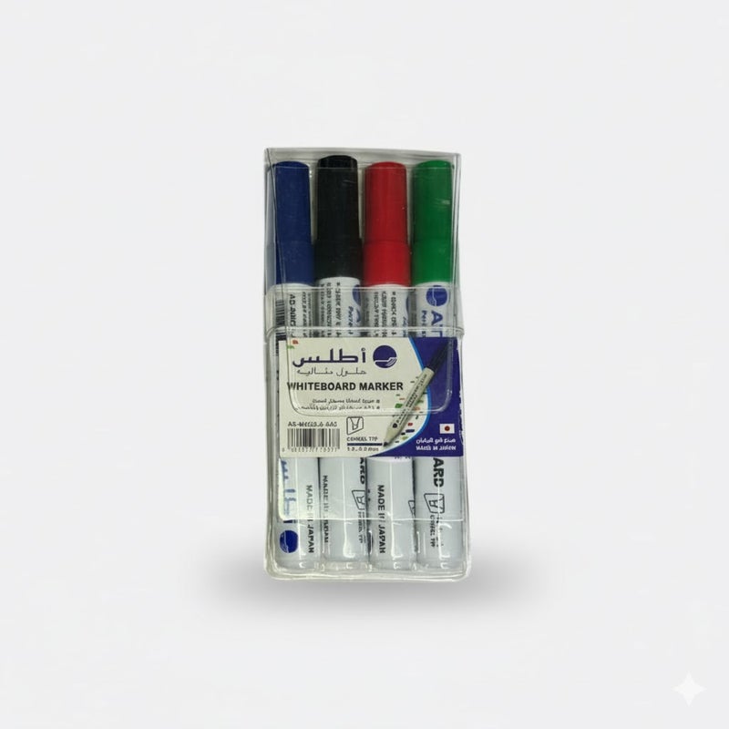 ATLAS Whiteboard Marker Chisel Wlt=4c Pack of 4