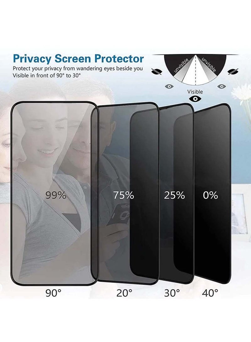 Wtech vivo V50 5G 2025 Premium Edge-Pro Privacy Full Glue Full Cover Tempered Glass Screen Protector (MSGPCP) - Clear/Black - Image 5