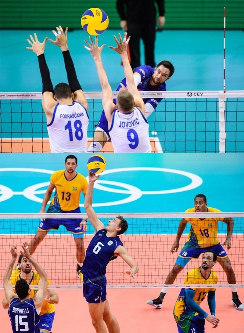 كرة طائرة، مقاس رسمي 5، كرة طائرة مقاومة للماء بجودة احترافية للاستخدام الداخلي والخارجي، للمسابقات والألعاب واللعب الترفيهي والتدريب وكرة الطائرة الشاطئية، لعشاق كرة الطائرة - Image 3