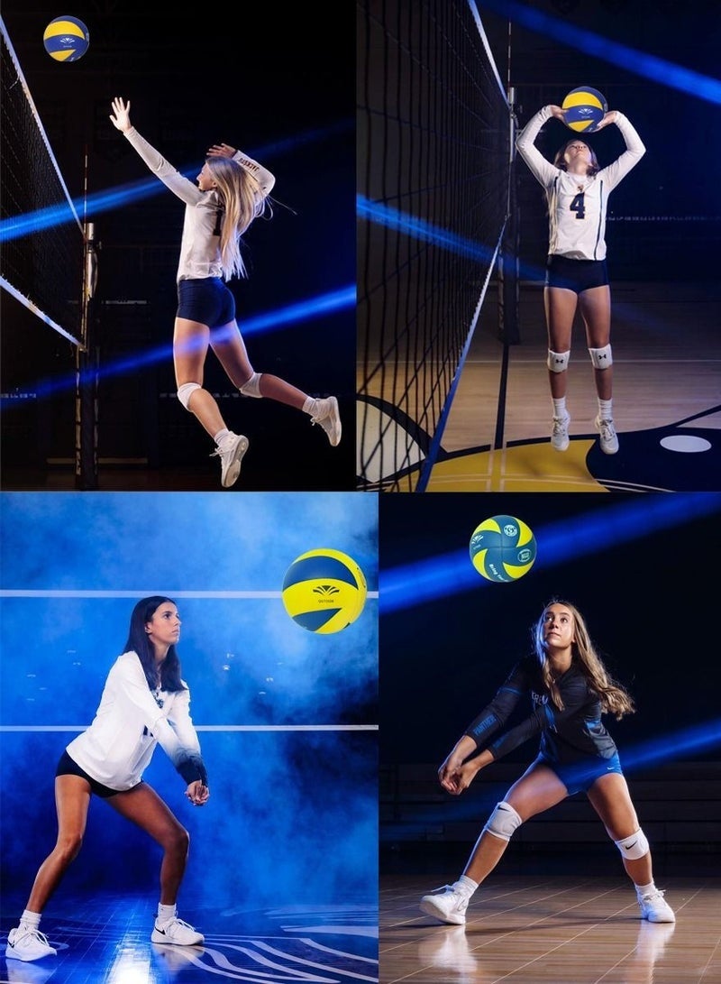 كرة طائرة، مقاس رسمي 5، كرة طائرة مقاومة للماء بجودة احترافية للاستخدام الداخلي والخارجي، للمسابقات والألعاب واللعب الترفيهي والتدريب وكرة الطائرة الشاطئية، لعشاق كرة الطائرة - Image 5