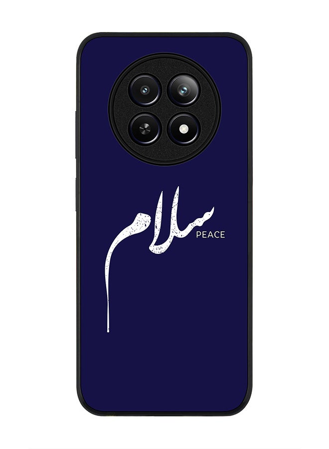 Stylizedd حافظة حواف سوداء متينة لهاتف Realme 12 / Realme 12x، حافظة مرنة رقيقة من المطاط TPU مقاومة للصدمات - سلام - Image 1