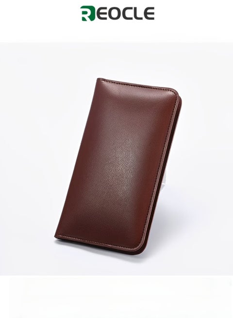 Wireless Charging Phone Case Phone Wallet Case Compatible with MagSafe Wireless Charging RFID Blocking Magnetic Leather Case 6 Card Slot Wireless Charging Protective Case