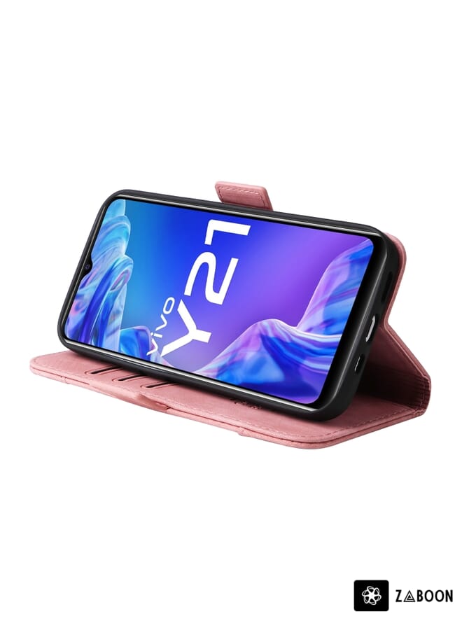 Zaboon Protective Case For vivo Y21 2021 BETOPNICE Dual-side Buckle Leather - Image 4