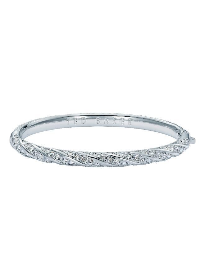 Ted Baker Torvi Crystal Twist Hinged Bangle Bracelet - Image 1