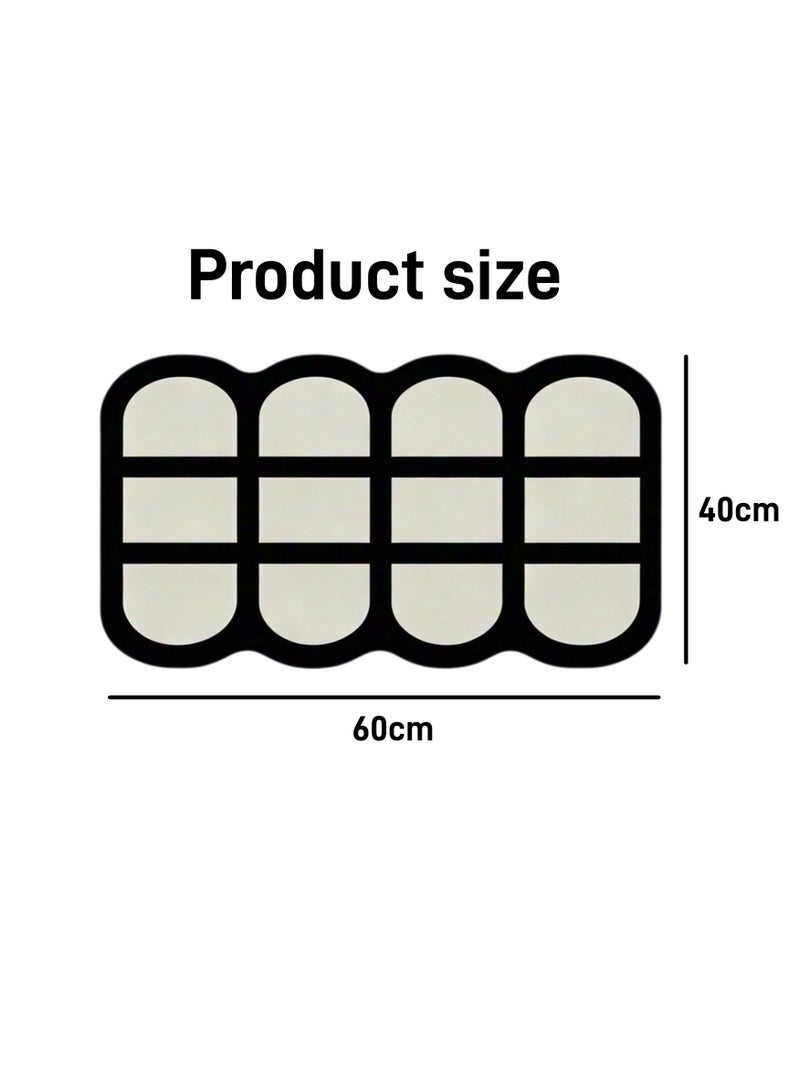 Aimayapet Bathroom Mat,Super Absorbent Toilet Bath Mat, Soft Diatomite Mud Bath Mat,Non Slip Bath Rug Quick Dry Thin Bathroom Mat, Washable Floor Carpet for Bathtub, Shower Room, Easy Care - Image 2
