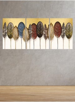 Marktna Decorative Wall Art Painting with an Abstract Design 3 Pieces Size 120x60cm  - Image 1