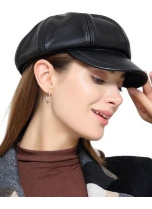 Trenderrs Vintage Vegan Leather Cap Hat  - Image 1