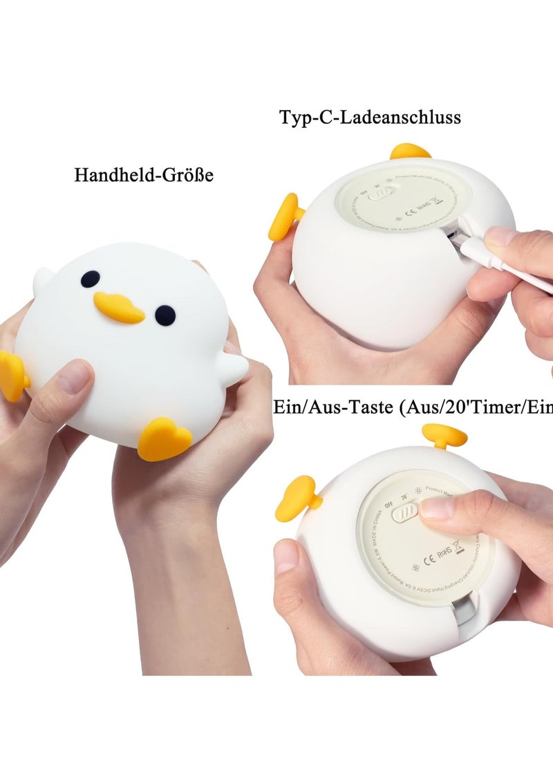 ELTRAZONE Duck Night Light – Cute Duck Lamp for Girls, Portable & Rechargeable, Touch Control, Dimmable Nursery Lamp, ABS+SIL Material, Perfect Birthday Gift for Boys & Girls, Dorm Decor - Image 5