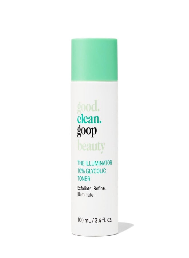 good.clean.goop Beauty The Illuminator 10% Glycolic Toner | Correct Texture and Minimize Pores | Glycolic Acid, Black Tea Ferment, & Snow Mushroom Extract | Helps Even Skin Tone | Vegan | 3.4 Fl oz - Image 1
