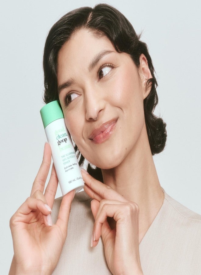 good.clean.goop Beauty The Illuminator 10% Glycolic Toner | Correct Texture and Minimize Pores | Glycolic Acid, Black Tea Ferment, & Snow Mushroom Extract | Helps Even Skin Tone | Vegan | 3.4 Fl oz - Image 3