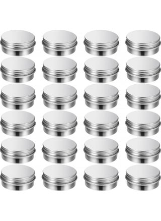 1/2 oz Metal Tins with Lids Mini Tin Containers Aluminum Small Round Tin Cans Silver Screw Top(24 Pack) - pzsku/Z6CA9C23F6620EBBC149AZ/45/_/1739789465/db5711ce-5b32-4833-a554-508aa7b3d1f1