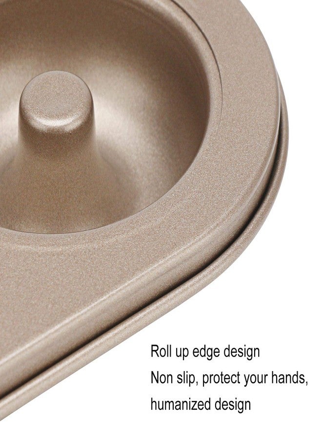 Beasea قوالب دونات بيسيا للخبز، 6 تجاويف، قطعتان، صينية خبز دونات صغيرة غير لاصقة، صينية خبز بيغل من الفولاذ الكربوني، قالب بيغل للفرن - Image 5