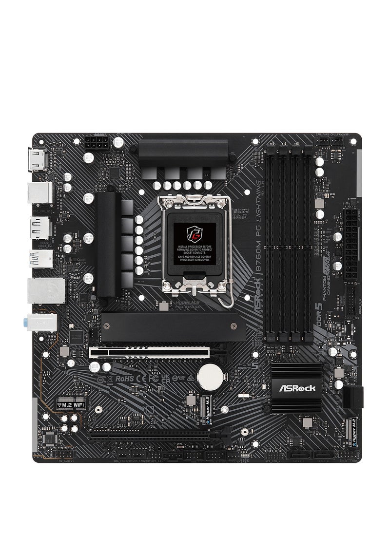 ASRock - ASRock B760M PG Lightning LGA1700 Socket Intel Gaming Motherboard - Image 1