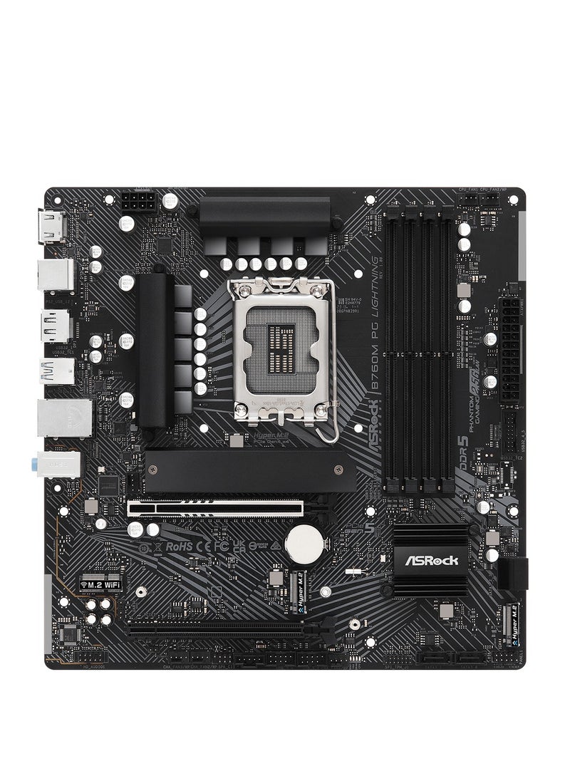 ASRock - ASRock B760M PG Lightning LGA1700 Socket Intel Gaming Motherboard - Image 1