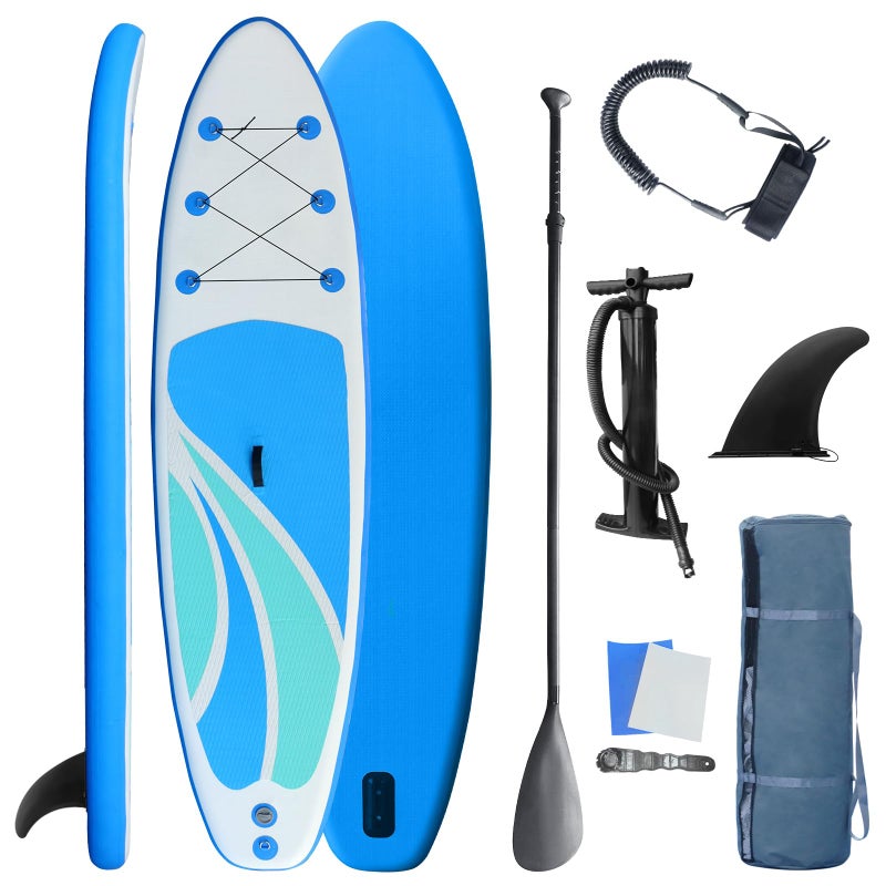 GONFLABLE Inflatable Stand Up Paddle Board for Adult All Skill Levels- 10'4" Ultra-Light SUP Paddleboard with Durable Non-Slip Deck and Paddle Board Accessories Fins, Adjustable Paddle, Pump, Backpack, Leash - Image 1