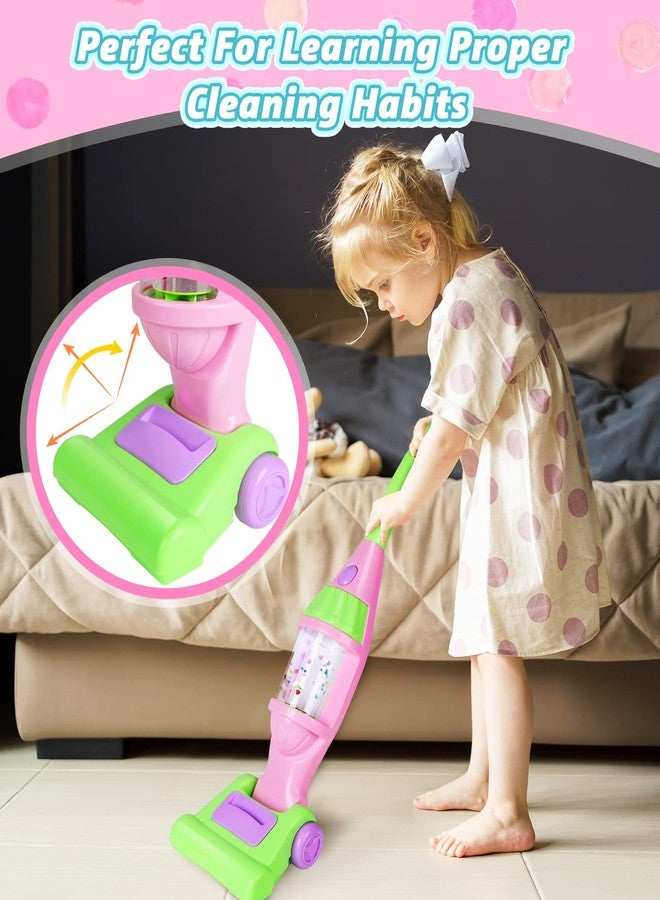 EP EXERCISE N PLAY Kids Vacuum Cleaner Toy, Pink, Pretend Play Household Housekeeping Cleaner with Lights & Sounds, Includes Vacuum, Sprayer Bottle & 2 Cleaning Cloths, Age 3+ - Image 2