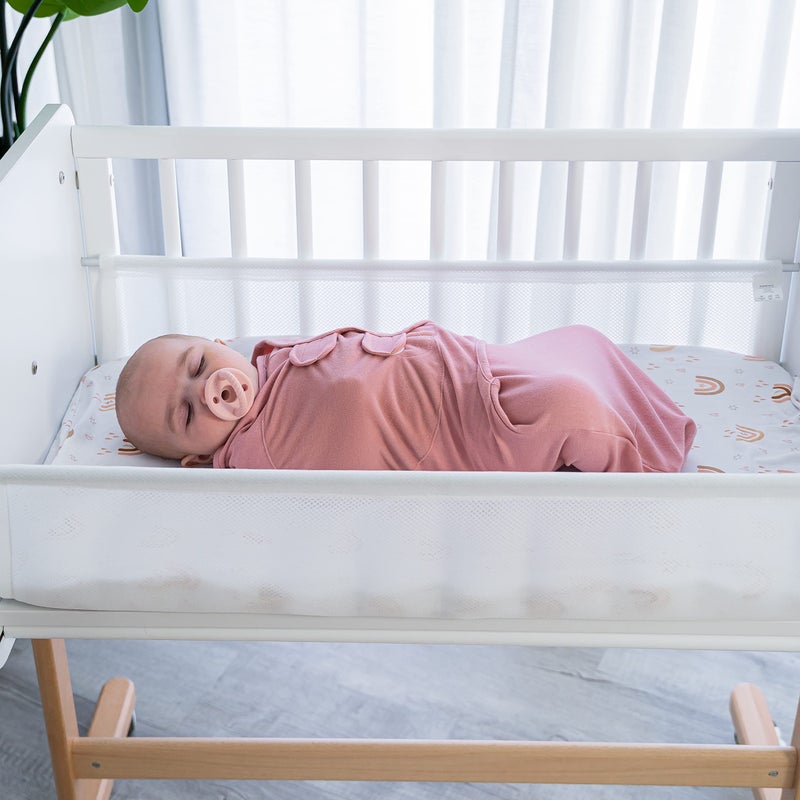 Comfy Cubs Easy Swaddle Blanket, 3 Pack - 100% Cotton Newborn Wrap, Small for 0-3 Months Infants, with Adjustable Velcro, Breathable and Durable Sleep Sack for Babies - Blush, Mauve & Mulberry - Image 2