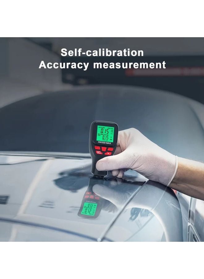 Black HW300 MAX Coating Thickness Gauge 0 2000UM Automotive Paint Film Tester DFT Meter - Image 5