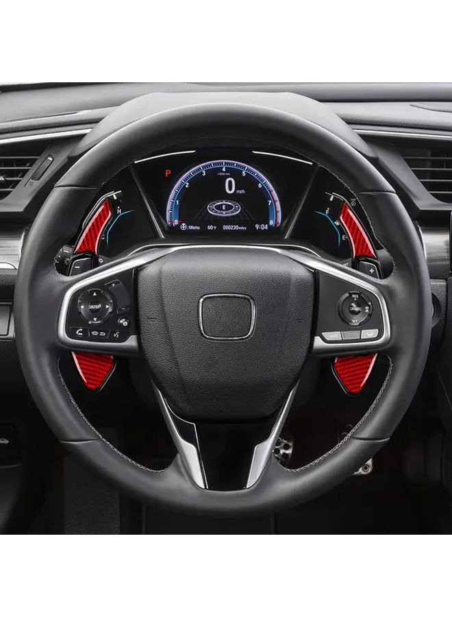Car Steering Wheel Gear Shift Paddle Carbon Fiber Interior Trim Suitable For Honda Accord 2013 2022 10th Generation Civic Flyer CR V Insight Odyssey Acura ILX MDX RDX RLX TL TLX TSX ZDX Accessories Vehicle Interior Upgrade Premium Black - Image 4
