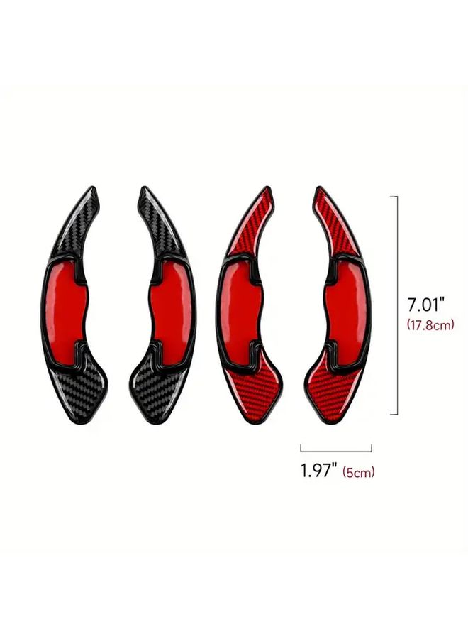 Car Steering Wheel Gear Shift Paddle Carbon Fiber Interior Trim Suitable For Honda Accord 2013 2022 10th Generation Civic Flyer CR V Insight Odyssey Acura ILX MDX RDX RLX TL TLX TSX ZDX Accessories Vehicle Interior Upgrade Premium Black - Image 2