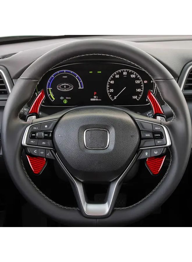 Car Steering Wheel Gear Shift Paddle Carbon Fiber Interior Trim Suitable For Honda Accord 2013 2022 10th Generation Civic Flyer CR V Insight Odyssey Acura ILX MDX RDX RLX TL TLX TSX ZDX Accessories Vehicle Interior Upgrade Premium Black - Image 5