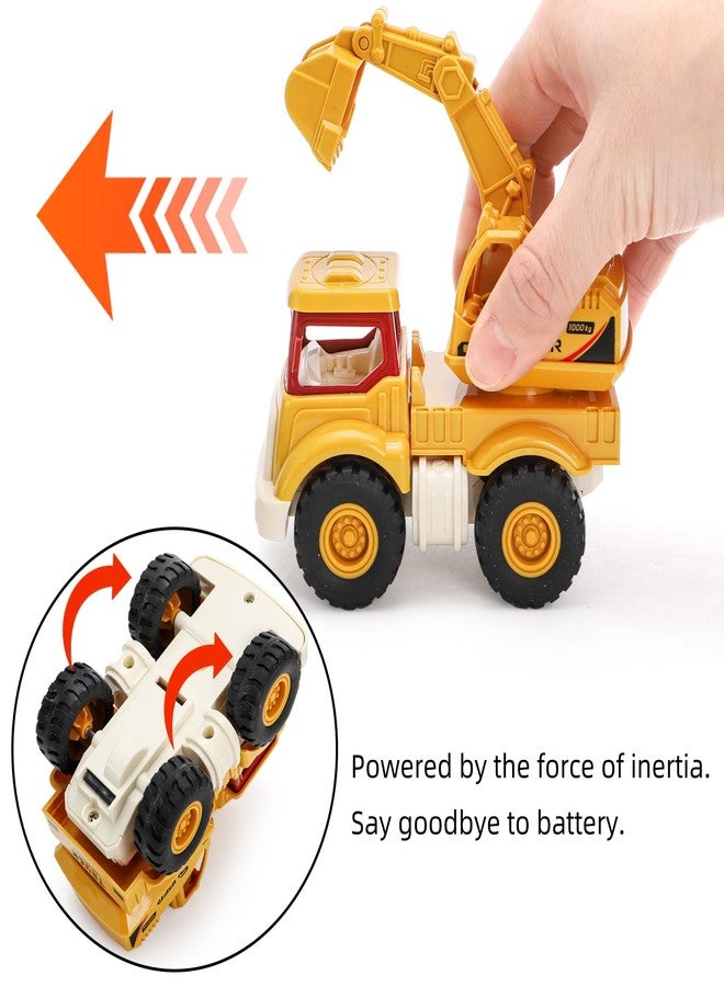 Nagpew 8 Pieces Construction Car Decor, Construction Vehicles, Truck, Excavator, Bulldozer, Mixer, Crane for Sandbox - Image 4