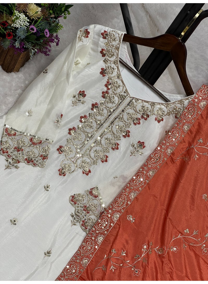 Super Asian Luxury Sharara Set with Heavy Embroidery, Sequence & Stone Handwork – Elegant Festive Wear - Image 5