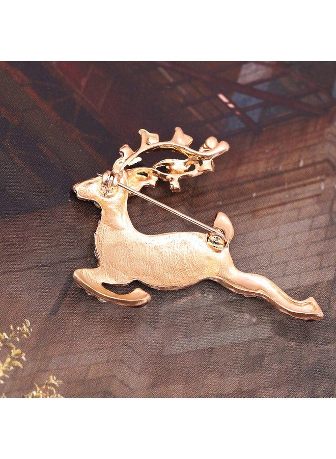 DAXI Christmas Reindeer Brooch Pin Set Rhinestones Xmas Pins Set Christmas Decoration For Women(Reindeer) - Image 5