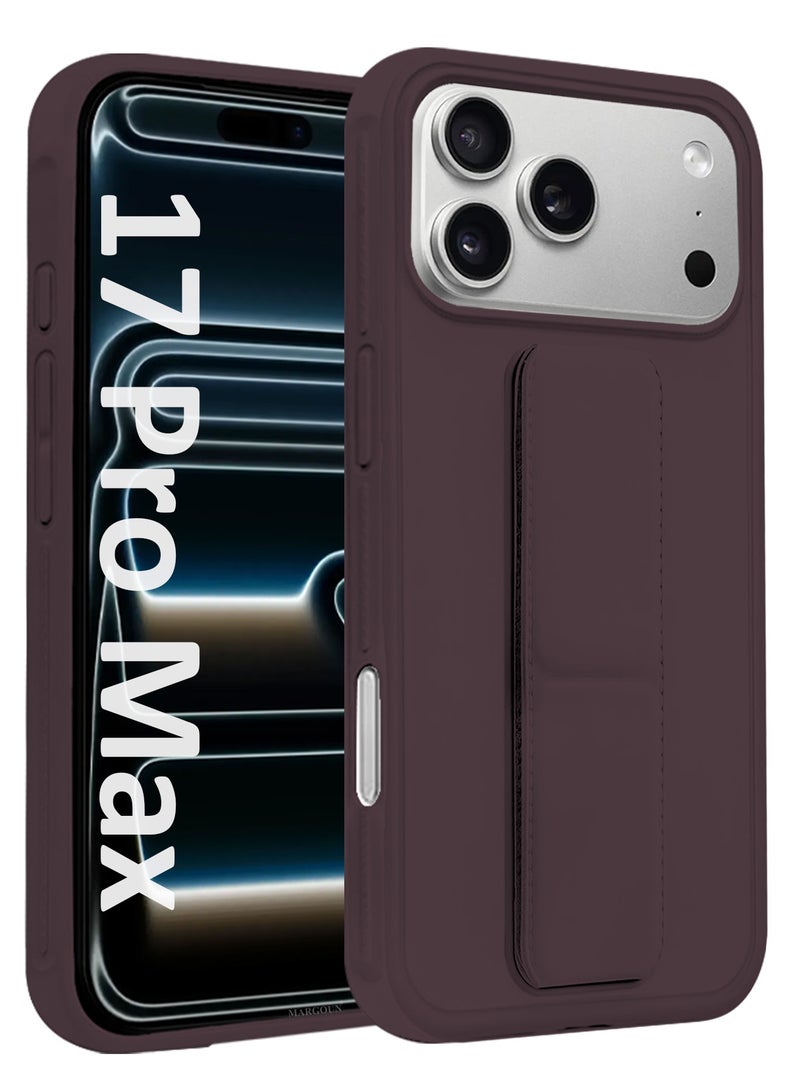 CATANES 2 Packs Premium PU Leather Case for iPhone 17 Pro Max with Stand Function Shockproof and Anti Scratch Finger Grip with 3D Screen Protector - Image 3