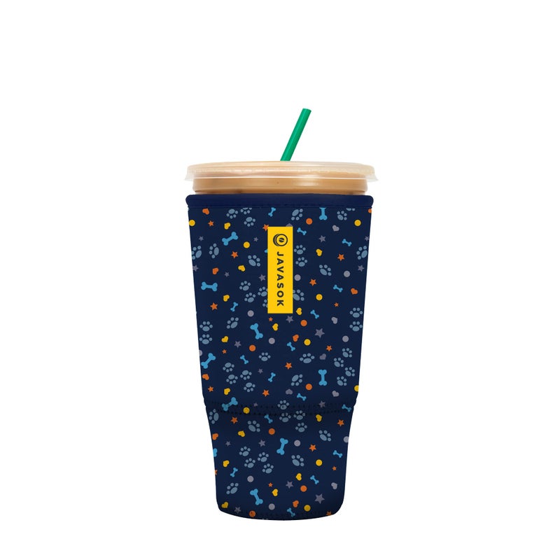 Sok It Java Sok Iced Coffee & Cold Soda Insulated Neoprene Cup Sleeve (Paws and Bones  XXLarge: 44-48oz) - Image 1
