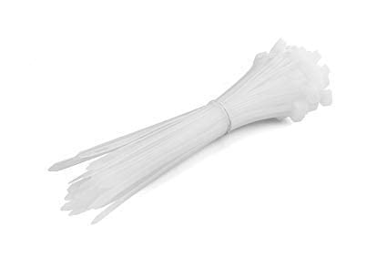 SCHOFIC Cable Zip Ties Heavy Duty 250 MM, Ultra Strong Plastic [POLYAMIDE] Wire Ties with 49 Pounds Tensile Strength, Nylon Tie Wraps with 3.6 MM Width in Indoor and Outdoor -BLACK (WHITE, 50) - Image 4
