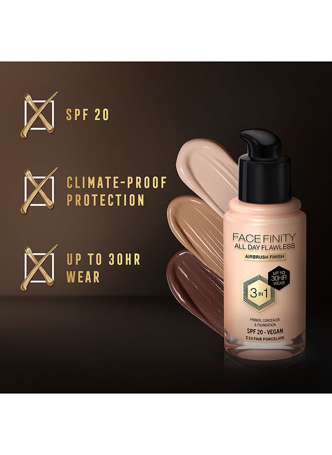 Max Factor Facefinity All Day Flawless Foundation - C10 Fair Porcelain  - Image 4