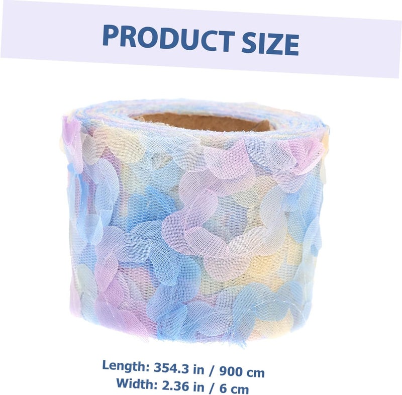 Chiffon Rose Embroidered Lace Trim for Clothing and Headwear Accessories DIY Sewing Craft Decoration 1 Roll - Image 2