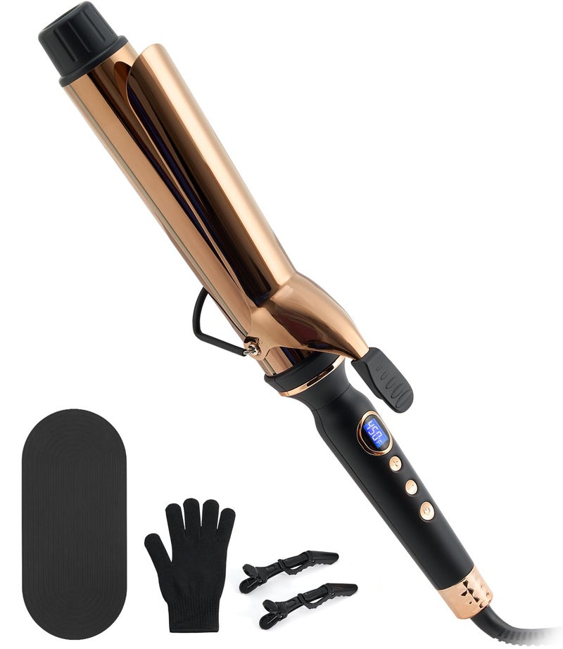 ORYNNE Titanium 2 Inch Curling Ironï¼ŒExtra-Long Barrel for Long Hair, Curling Iron 2 Inch with Dual PTC Heater, 12 Heat Settings Big Barrel Curling Irons, 60 Mins Auto-Off & Dual Voltage - Image 1