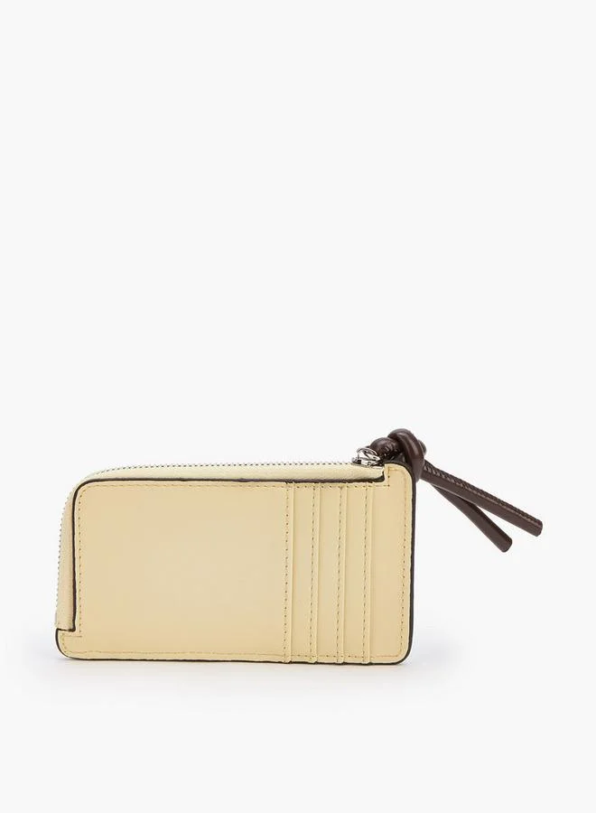 Celeste YELLOW Logo Accent Wallet With Zip Closure for Women | Best Price UAE